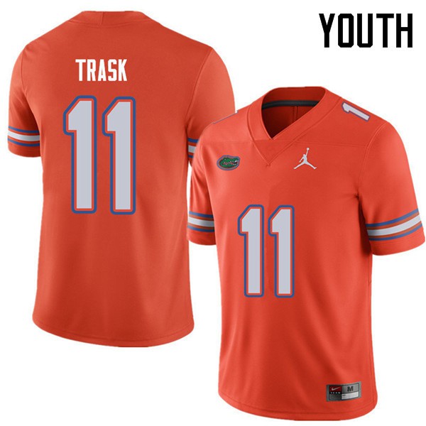 Jordan Brand Youth #11 Kyle Trask Florida Gators College Football Jersey Orange
